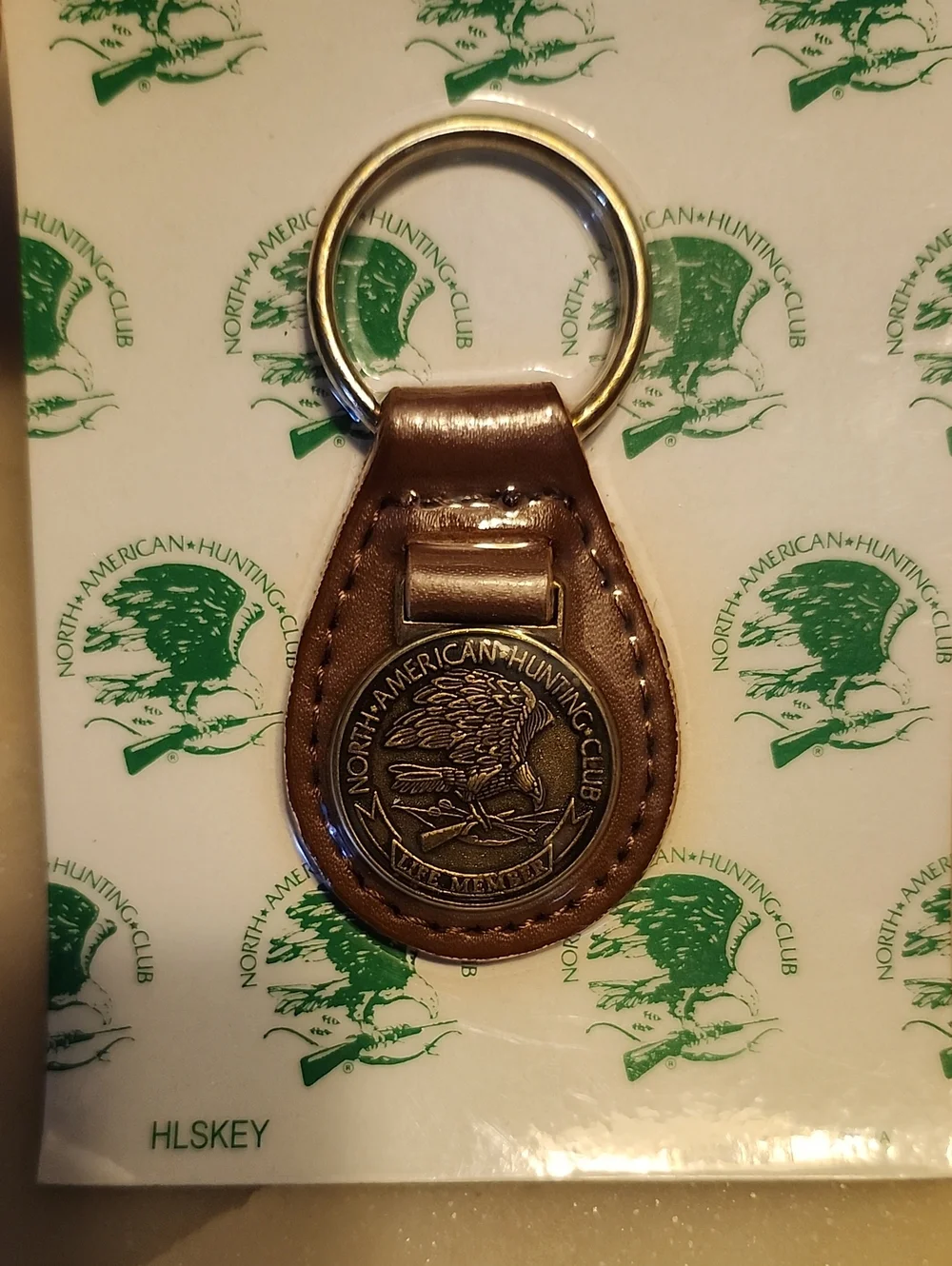 NWT North American Hunting Club Life Member Leather Keychain